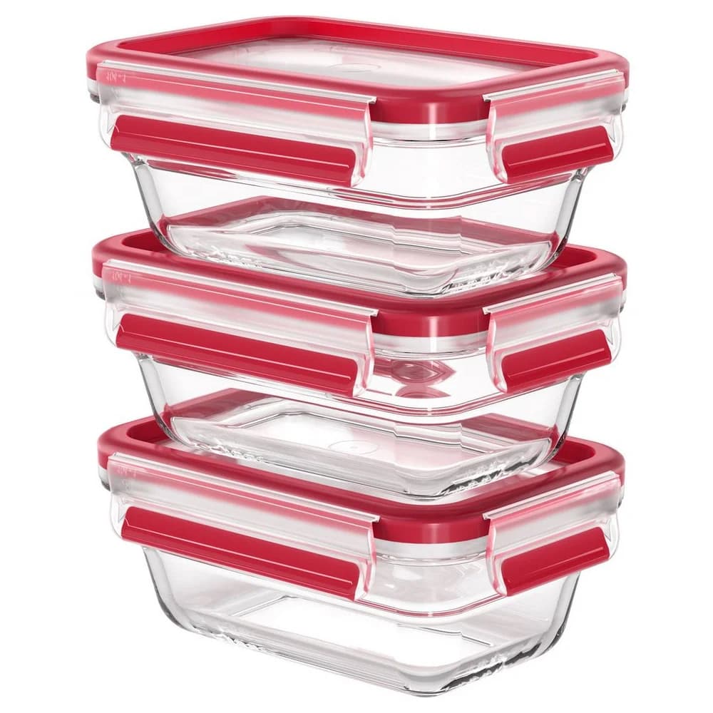 EMSA Clip&Close Glas Frischhaltedosen-Set 3-teilig