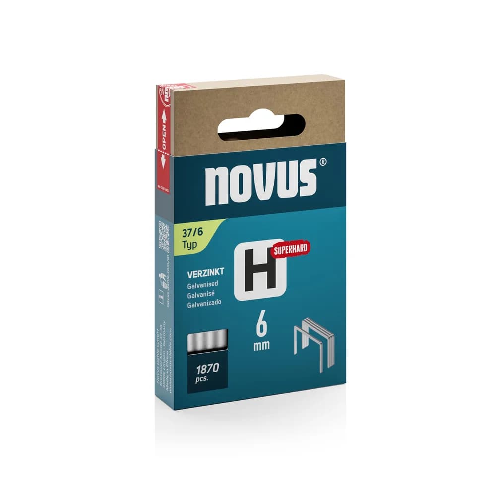 novus Tackerklammern Feindraht superhart 37/6