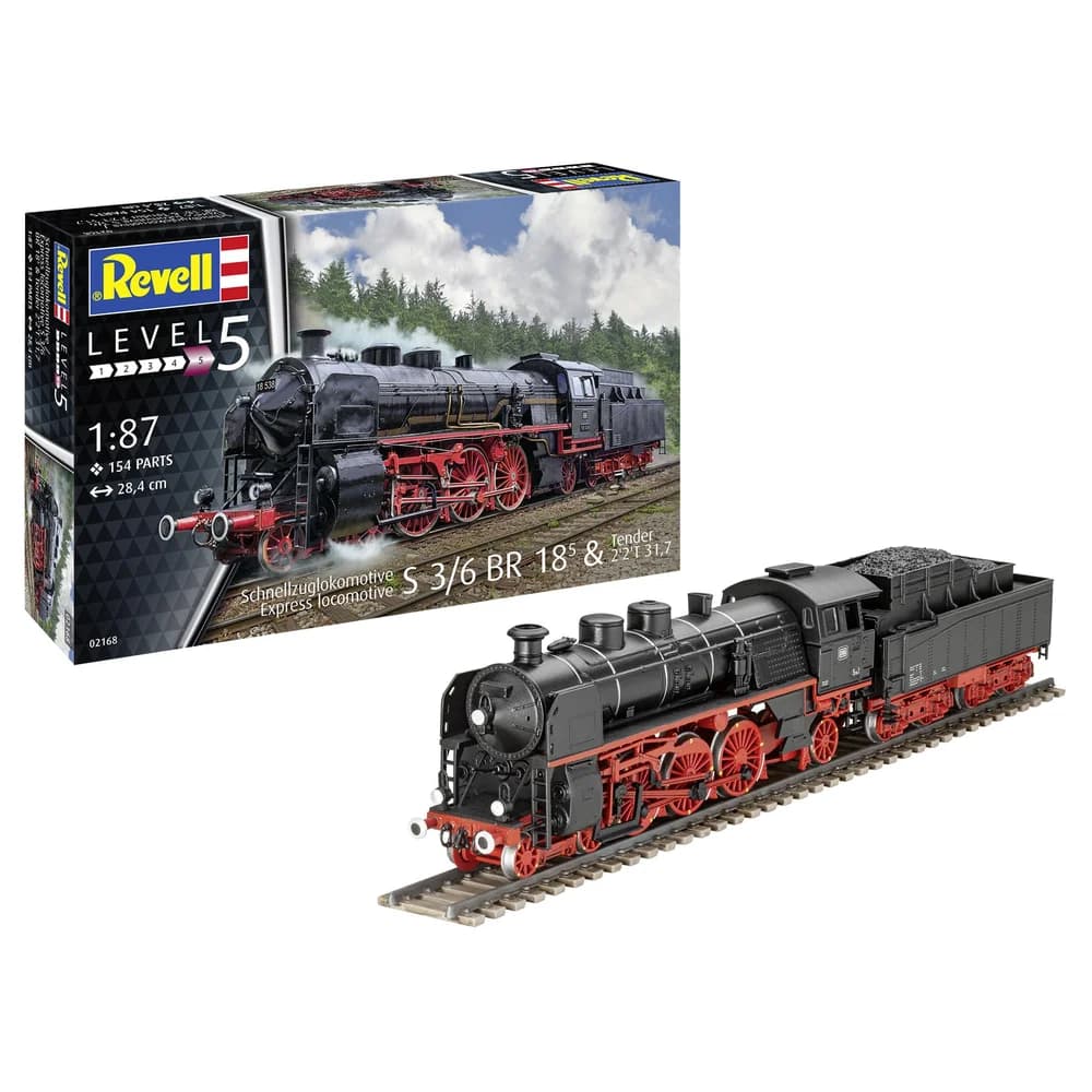 Revell 02168 Schnellzuglokomotive S3/6 BR18 mit Tender
