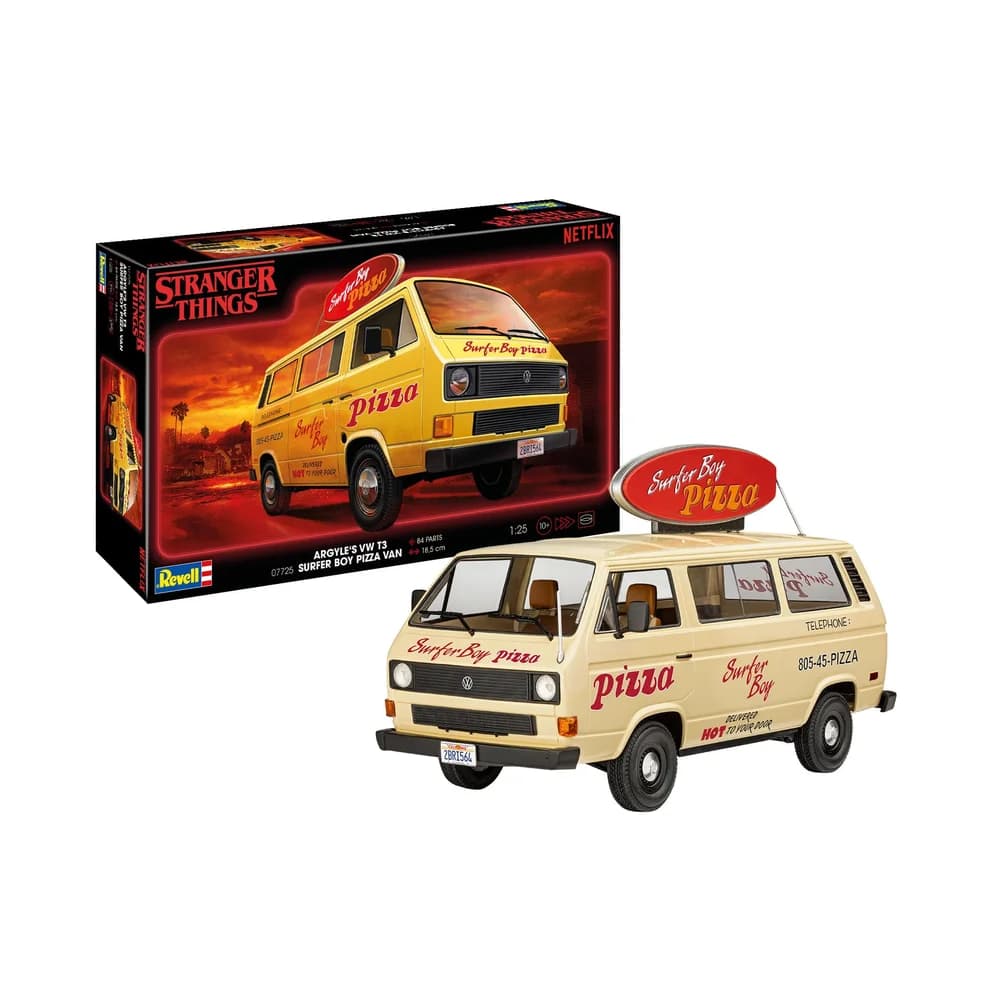 Revell Autos Stranger Things Argyle's Volkswagen T3 Bus Surfer Boy Pizza V 07725