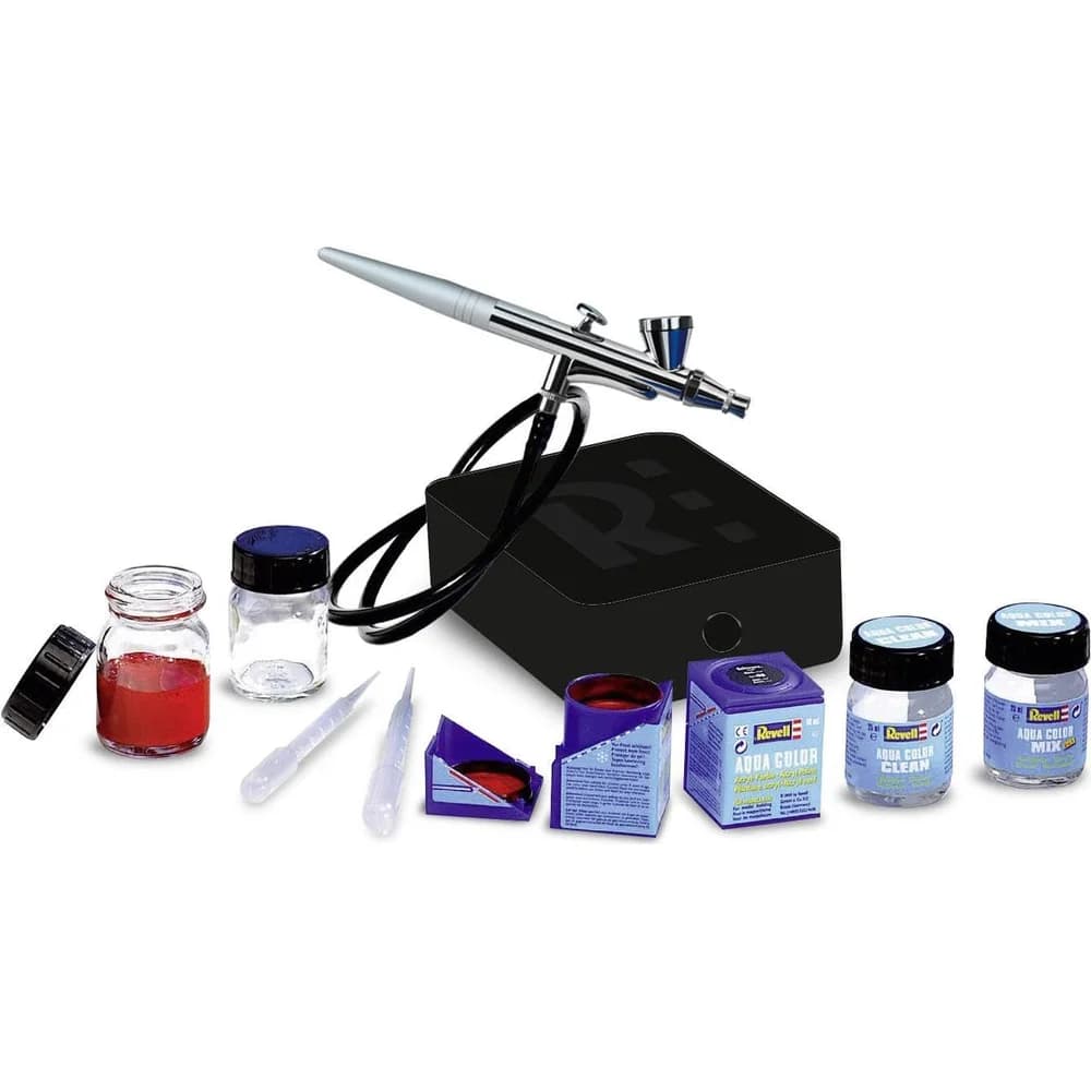 Revell 39195 Airbrush Basic Set mit Kompressor Version 2023