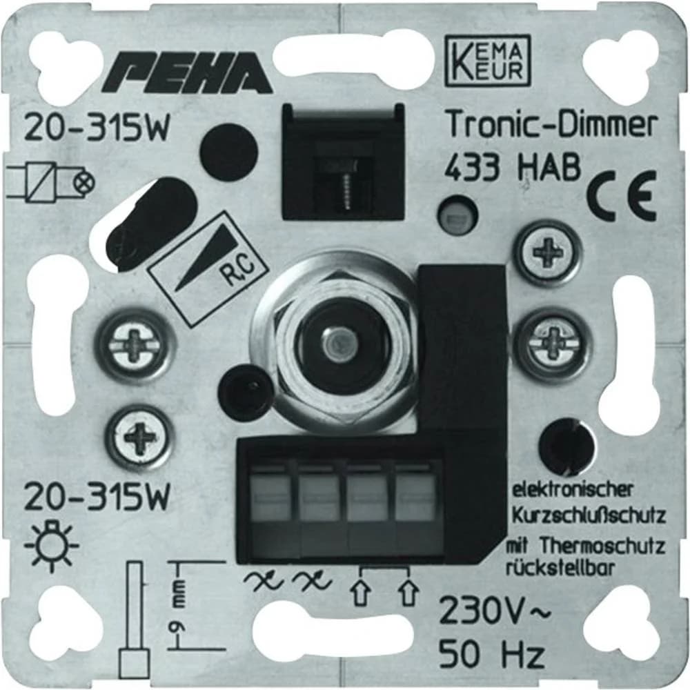 Dimmer Dreh/Druckkn 20-315W kapaz UP