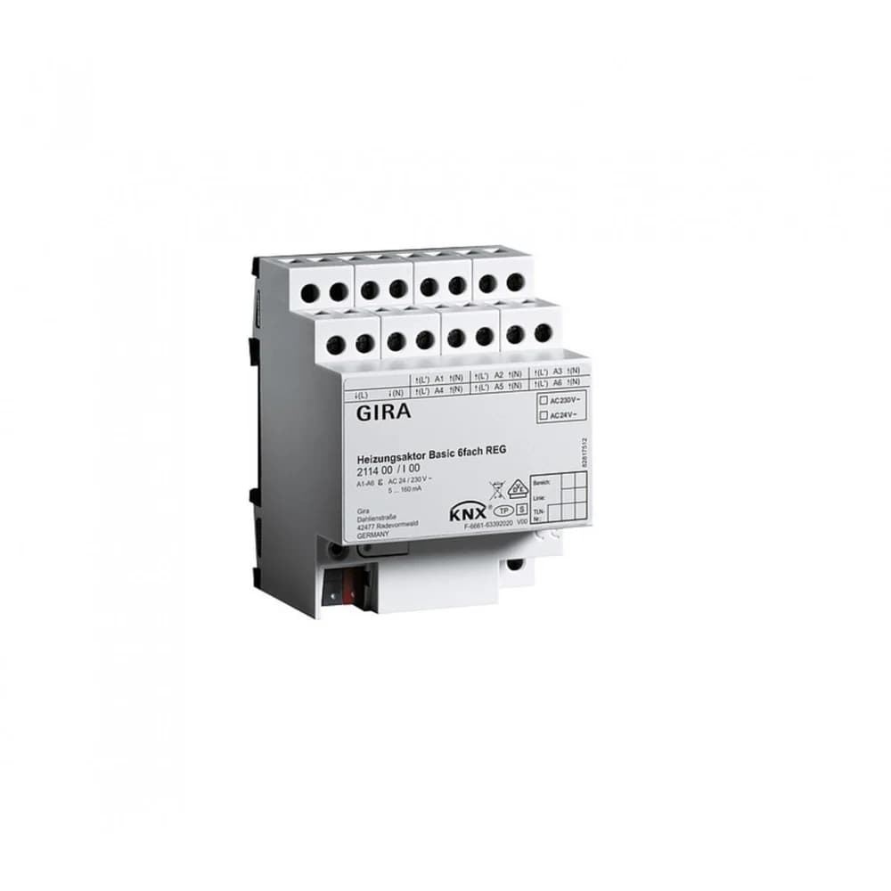 Gira Heizungsaktor 6f basic 211400