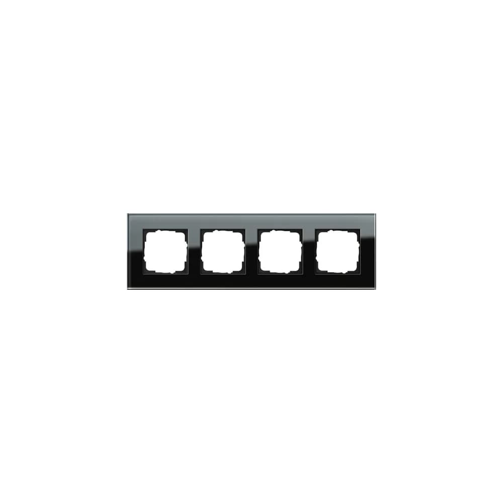Gira Abdeckrahmen 4f. sw-glas 021405