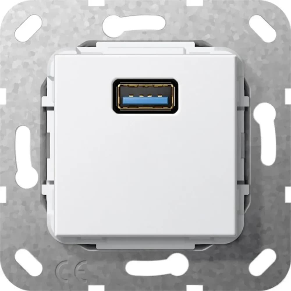 GIRA 568203 - USB - Weiß - Weiß