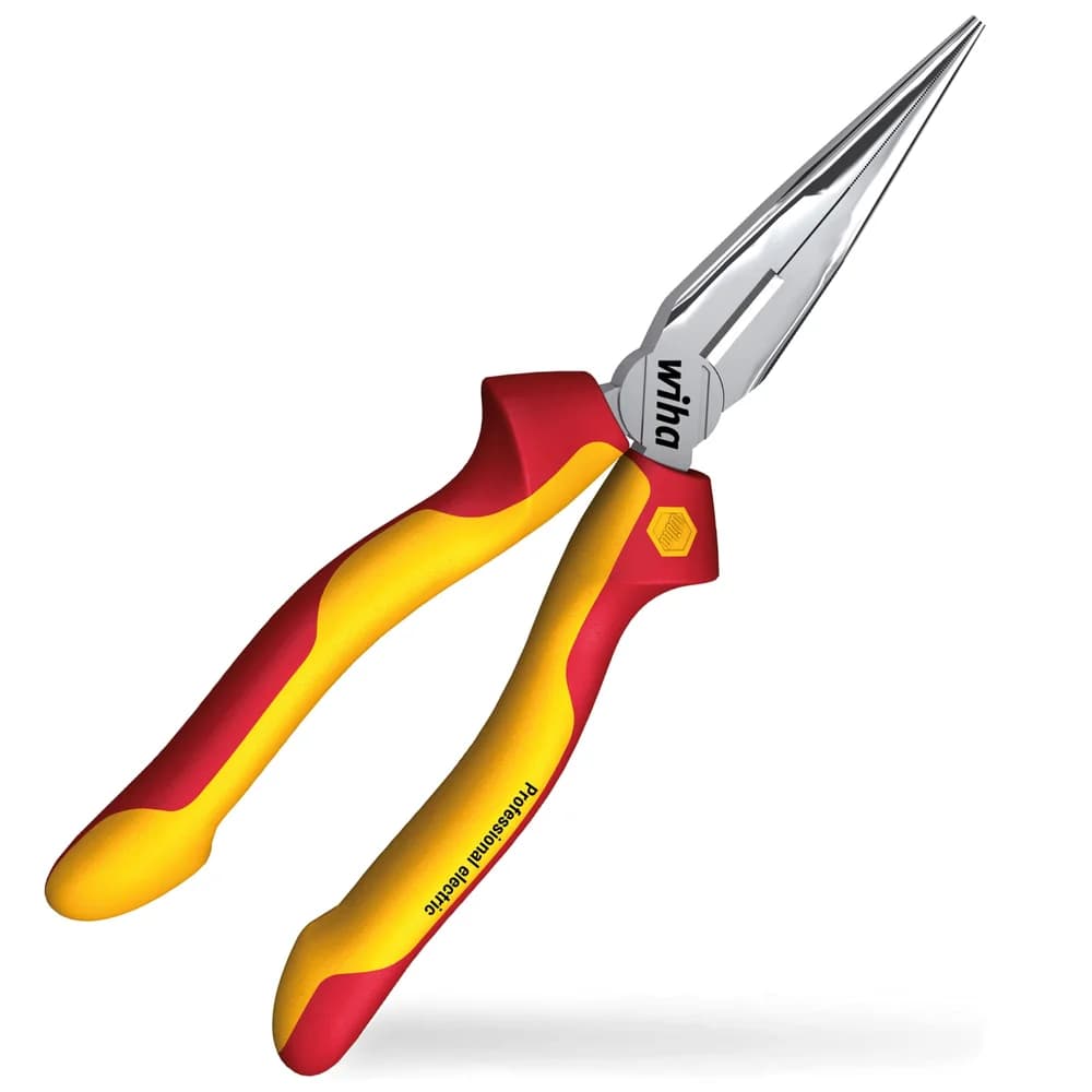 Wiha Flachzange Flachrundzange Professional electric mit Schneide gerade 27422