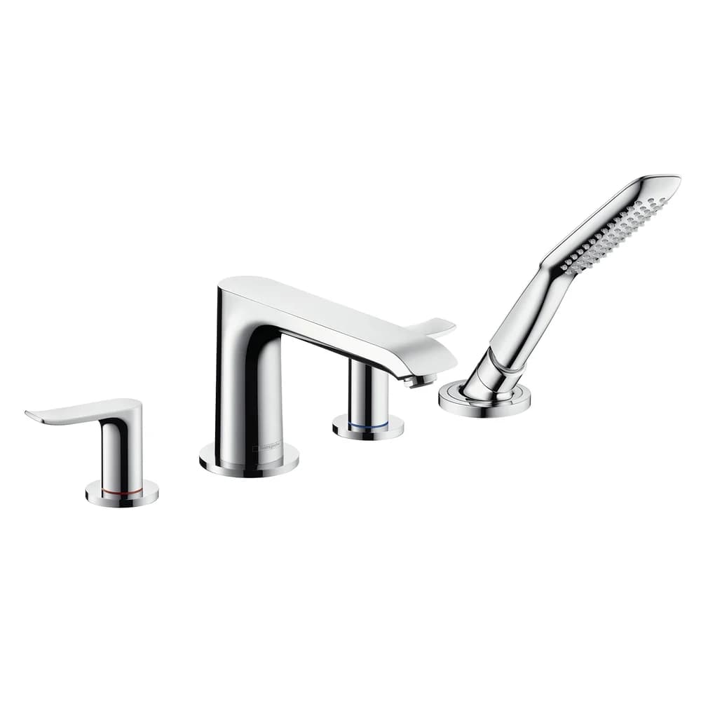 hansgrohe Wannenarmatur Metris 4-Loch Wannenrandarmatur - Chrom