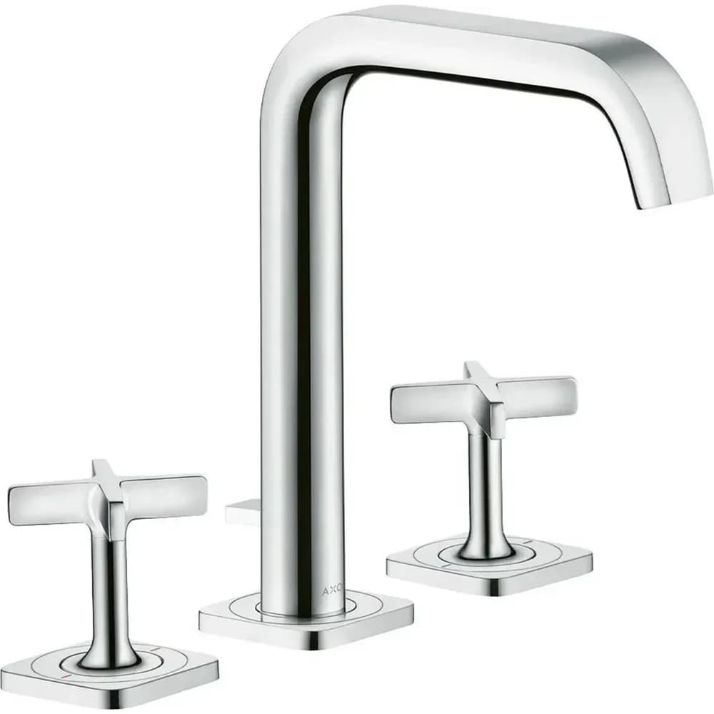hansgrohe Waschtischarmatur Axor Citterio E 170 3-Loch mit Zugstangen-Ablaufgarnitur