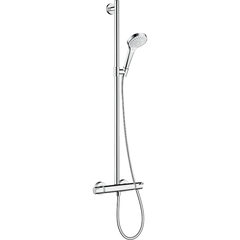 hansgrohe S-Pipe Croma Sel. S Mul Pipe mit Thermostat, weiß/chrom