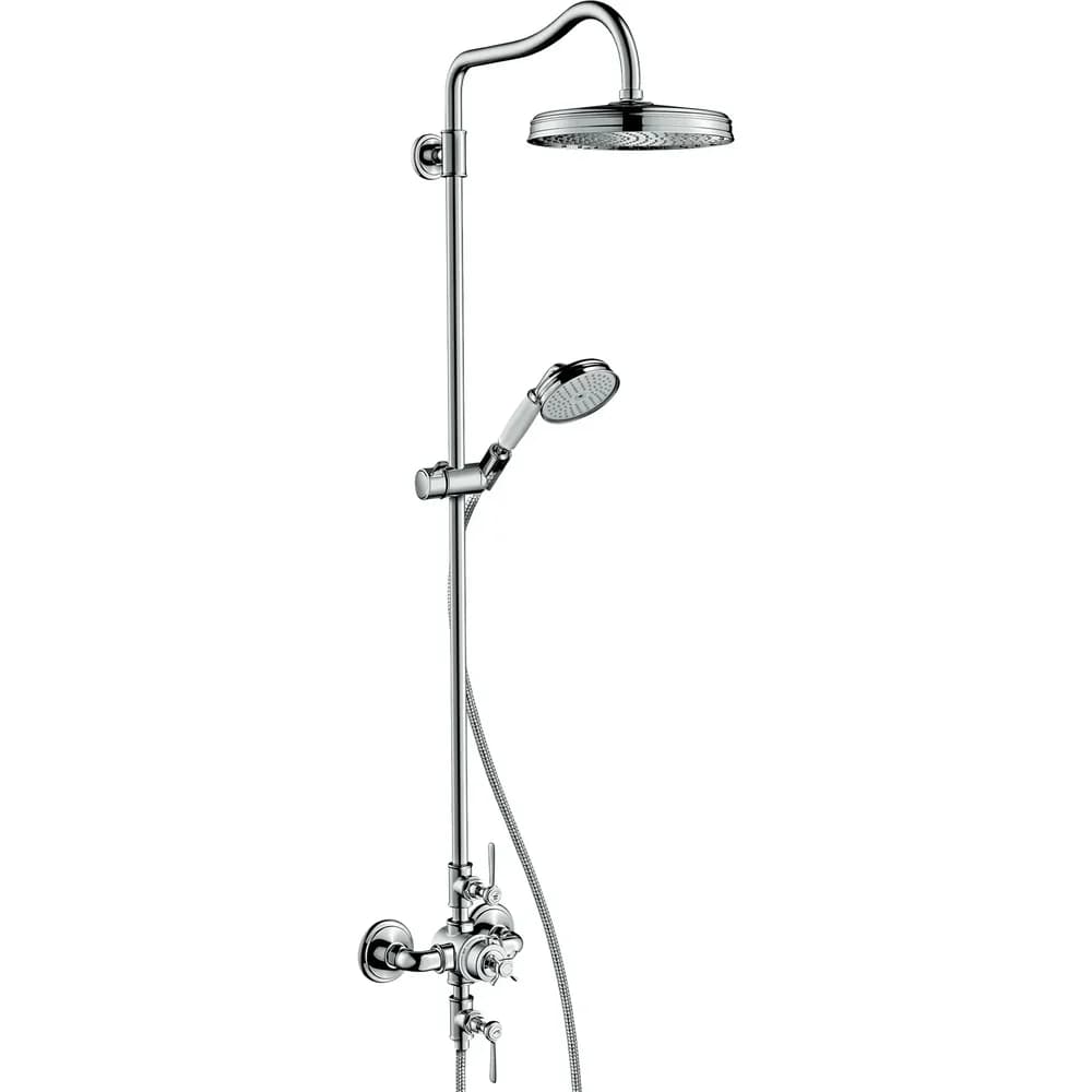 Hansgrohe Showerpipe Axor Montreux Brushed Black Chrome mit 16572340
