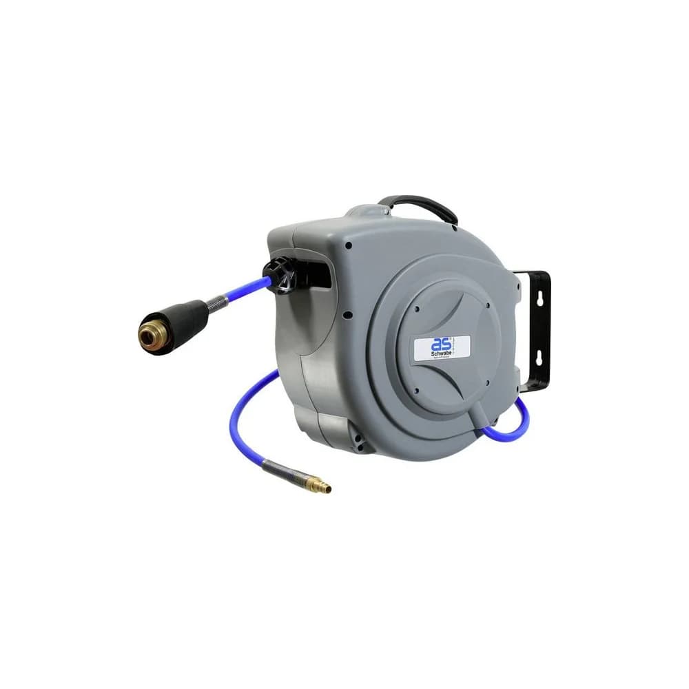 as - Schwabe Druckluftschlauch Automatischer Druckluftschlauch-Aufroller 12613, Wandbefestigung