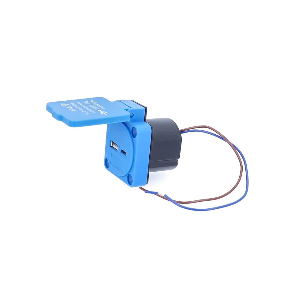 as - Schwabe Camping USB Einbausteckdose 1x USB-A, 1x USB-C, 5V /2,1A, IP54