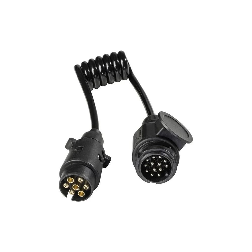 Caravan Adapterkabel 12V,13pol Stecker a.7pol Dose 1m Spiral H05VV-F 7x1,0