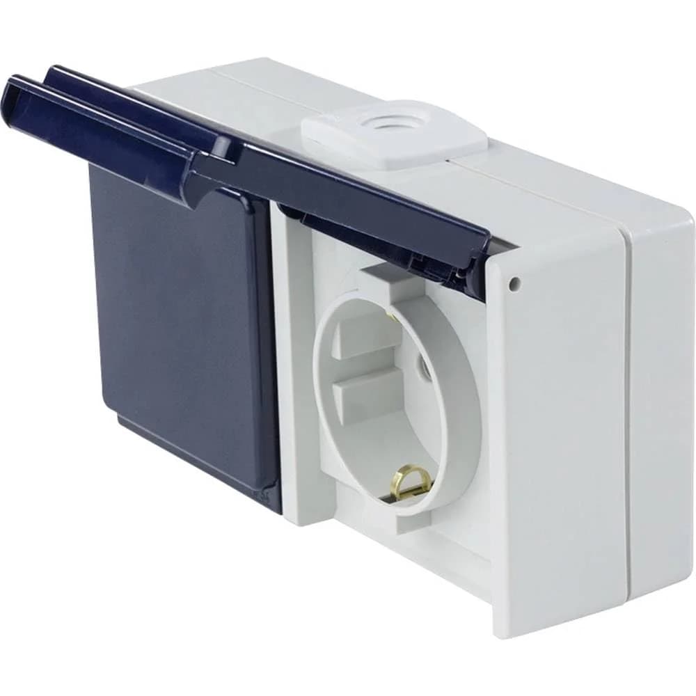 as - Schwabe Steckdose AS Schwabe 62463 Aufputz-Steckdose IP54
