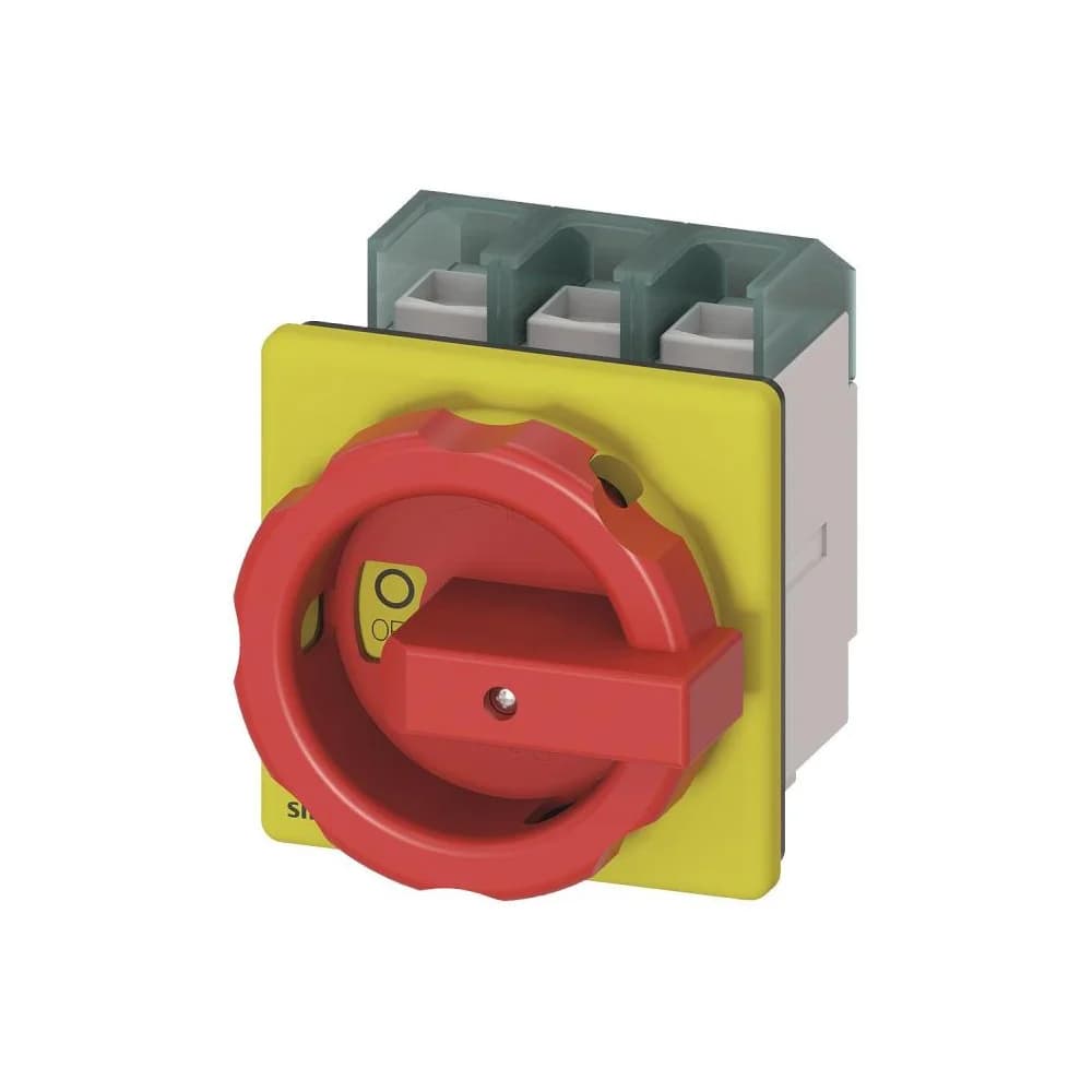 Siemens Lasttrennschalter 3-polig, Schalter + Taster, Rot