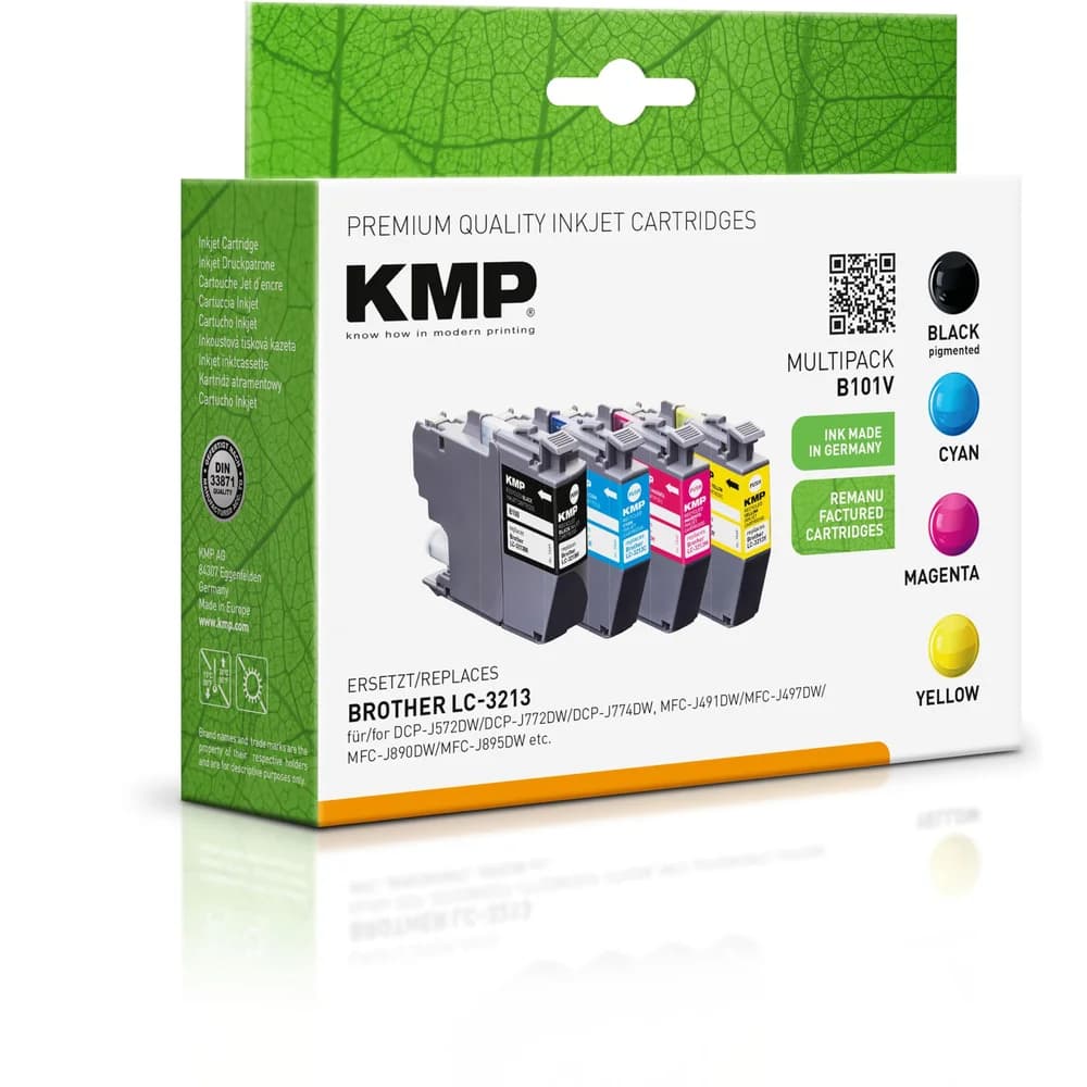 KMP Tintenpatrone passend für Brother LC3213 Multipack