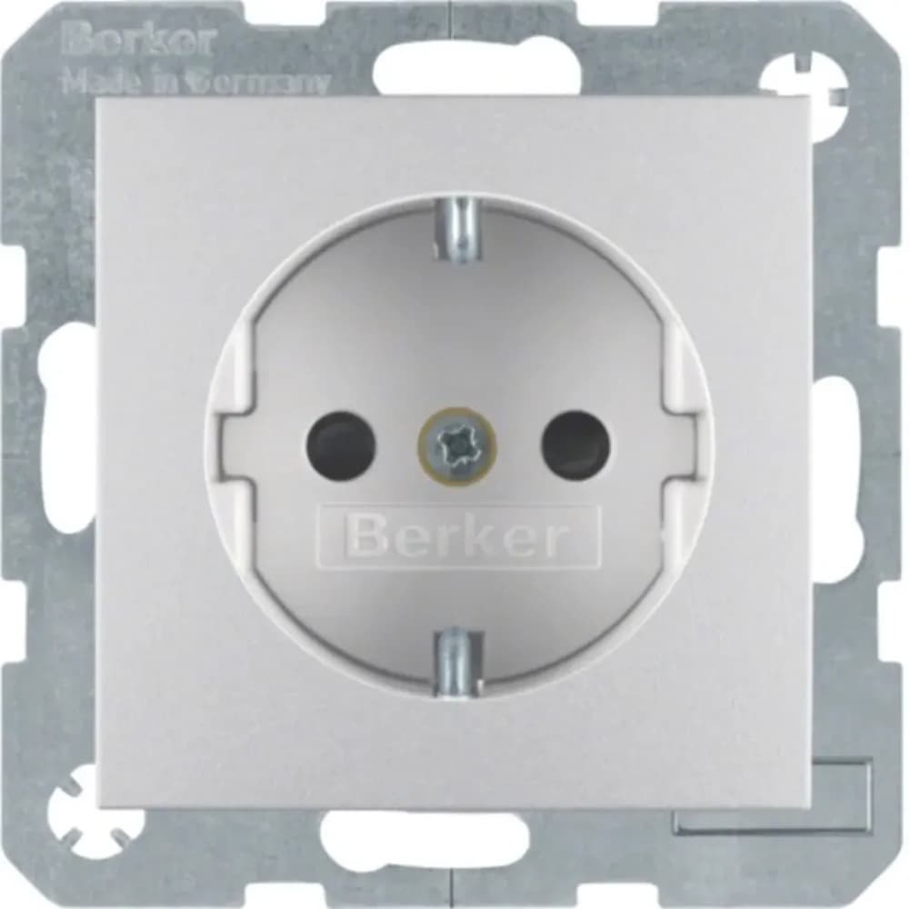 Berker Schuko-Steckd.alu matt 47231404
