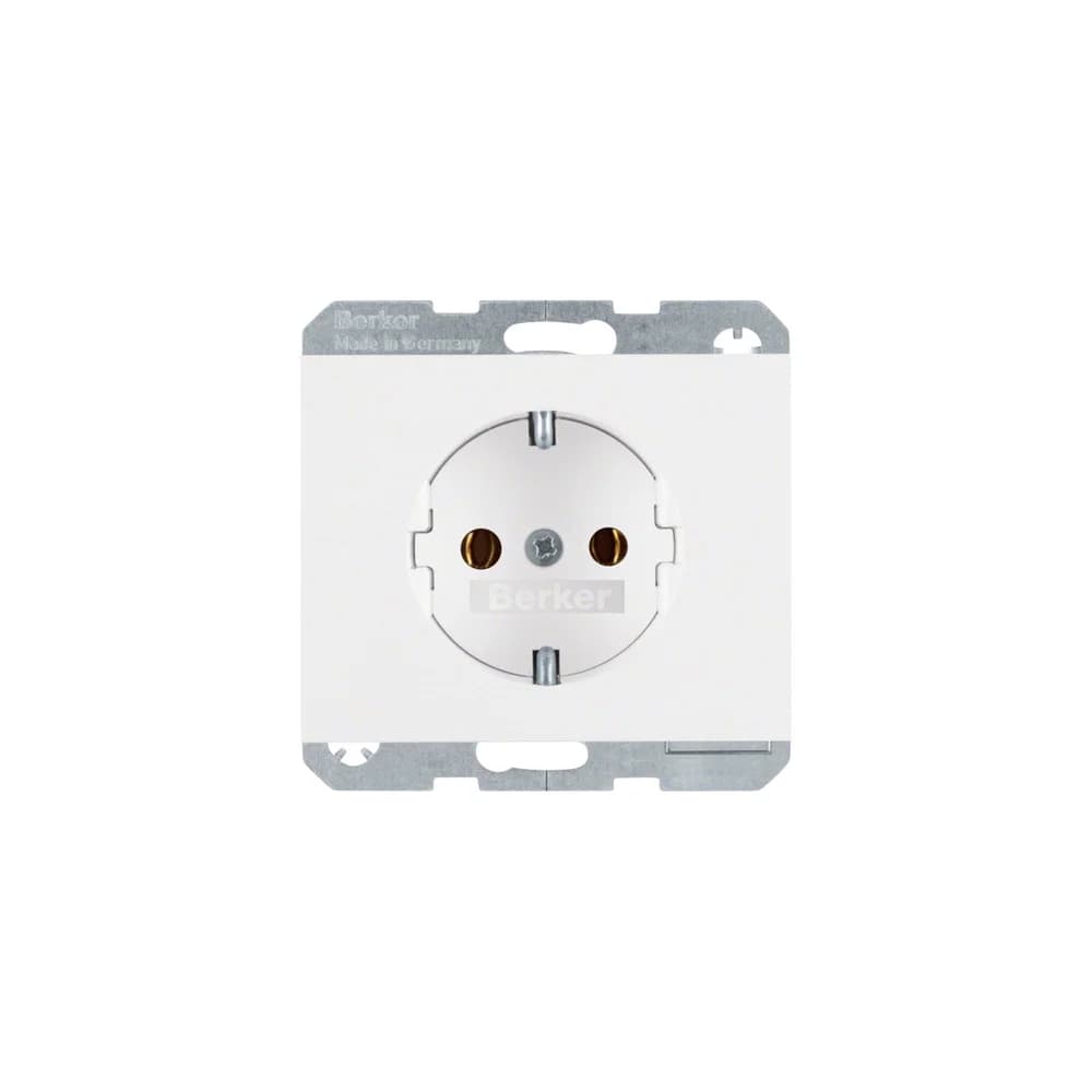 Berker SCHUKO-Steckdose pws/gl 41157009