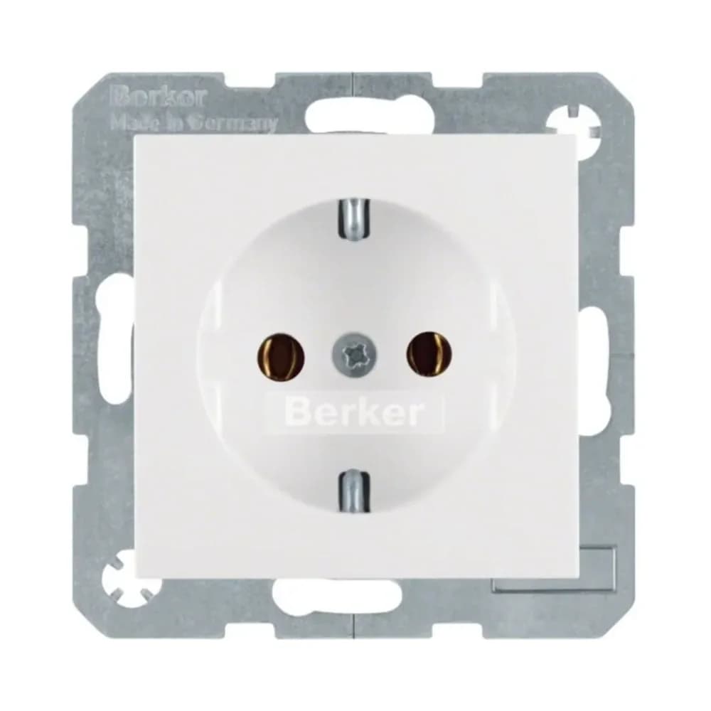 Berker SCHUKO-Steckdose pws/gl 47438989