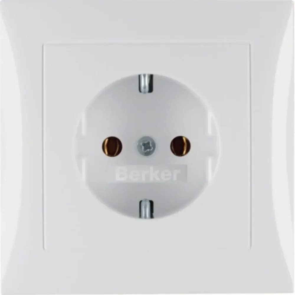 Berker SCHUKO-Steckdose pws/gl 47428989