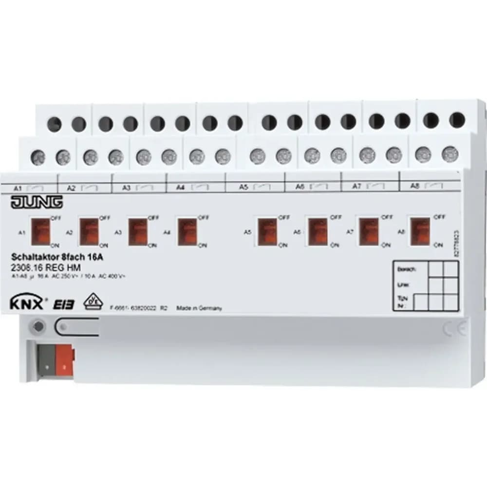 Jung KNX Schaltaktor 8fach 2308.16REGHM