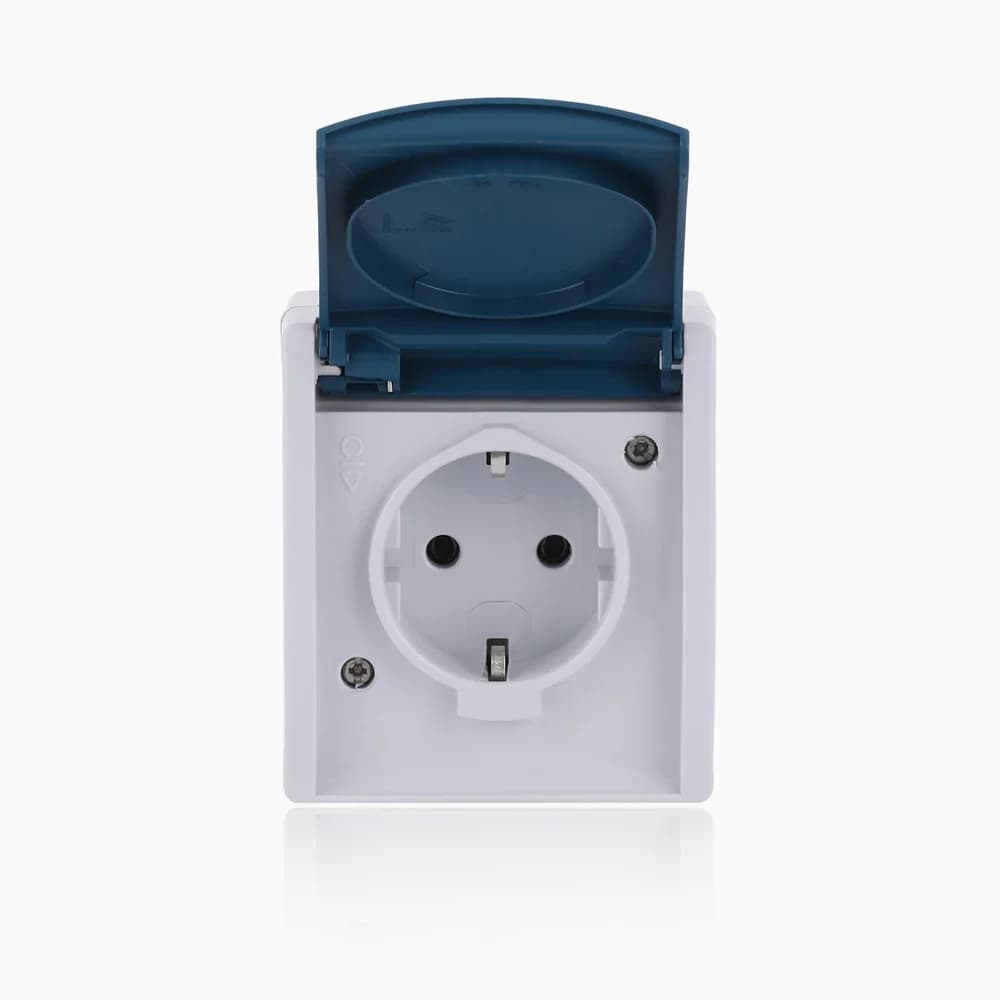 Busch-Jaeger Schuko-Steckdose gr/blgn 20 EW-53