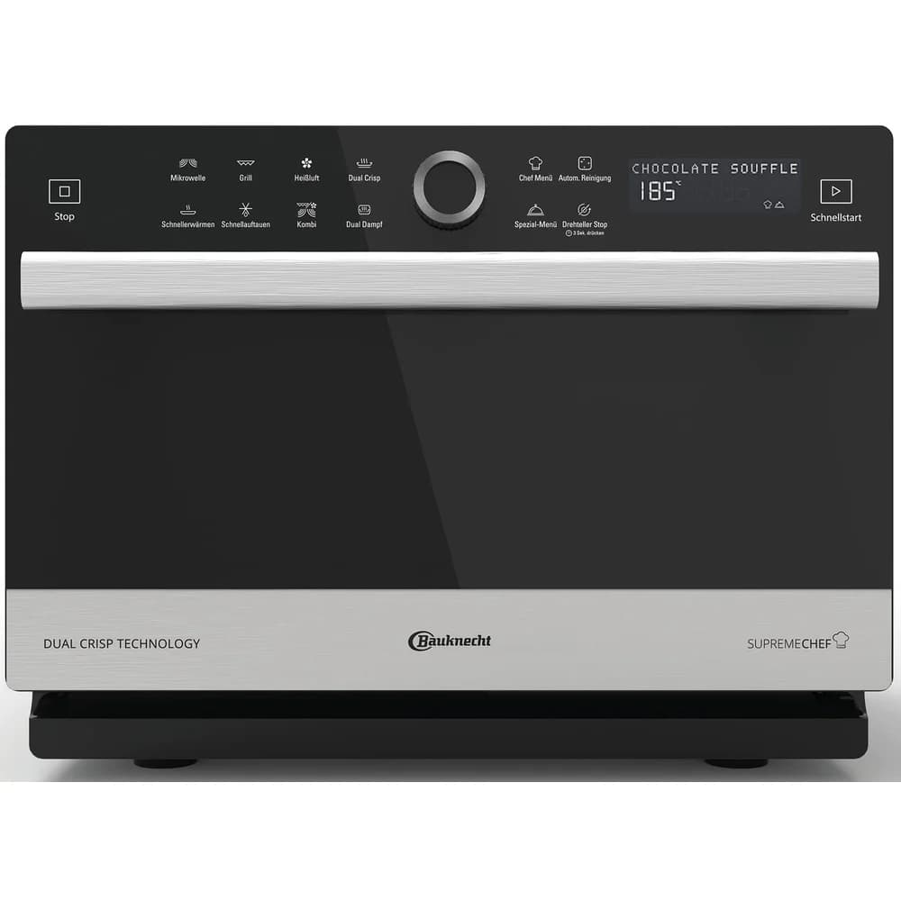 BAUKNECHT MW 3391 SX, Mikrowelle (1000 Watt, Grillfunktion, Heißluftfunktion & Dampffunktion)