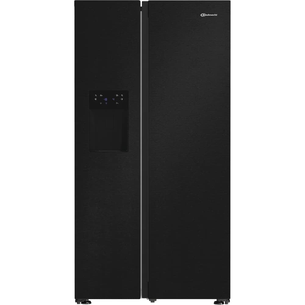 BAUKNECHT SBS IW D90 Black Side-by-Side (578 l, D, 1790 mm hoch, Edelstahloptik Schwarz)