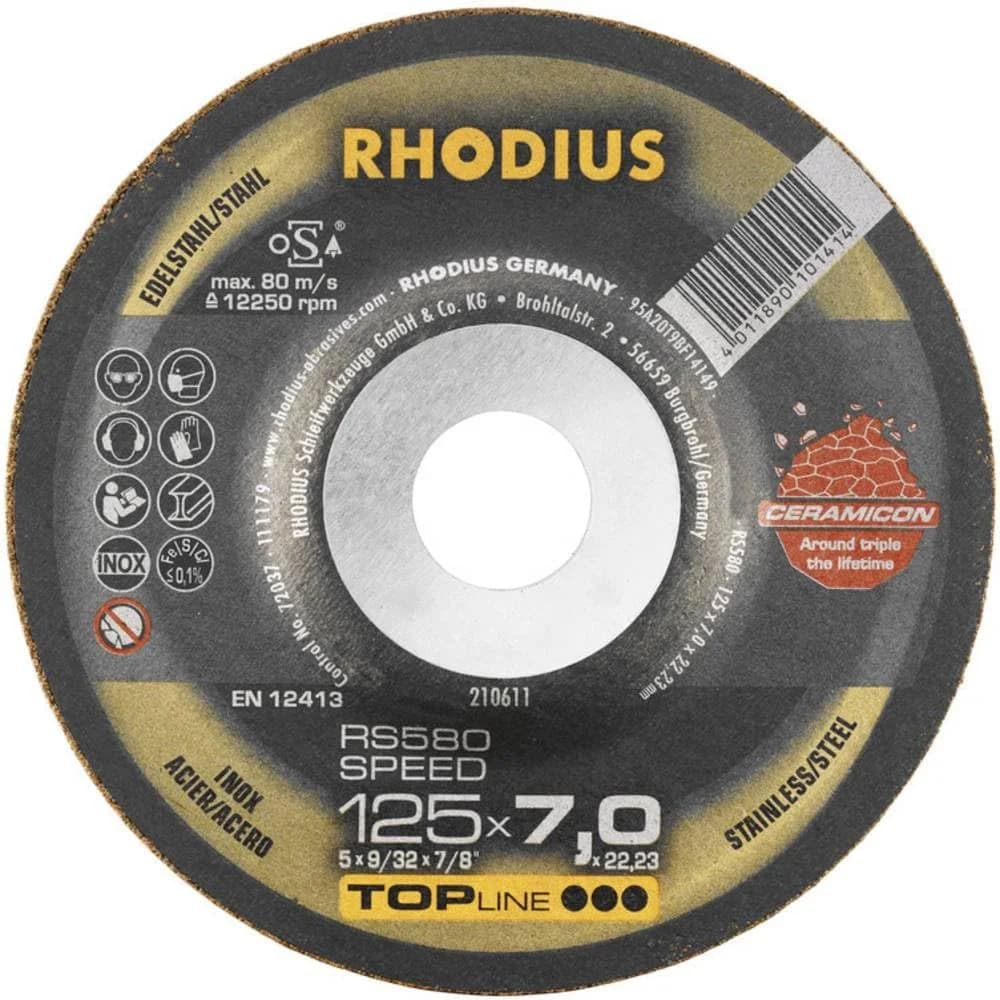RHODIUS Schruppscheibe RS 580 SPEED EXTENDED 125 x 7,0 x 22,23 mm