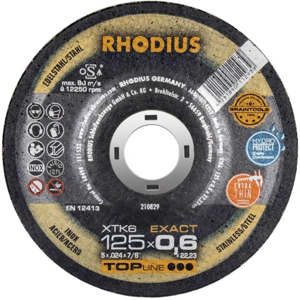 RHODIUS Trennscheibe XTK6 EXACT 125 x 0,6mm gekröpft