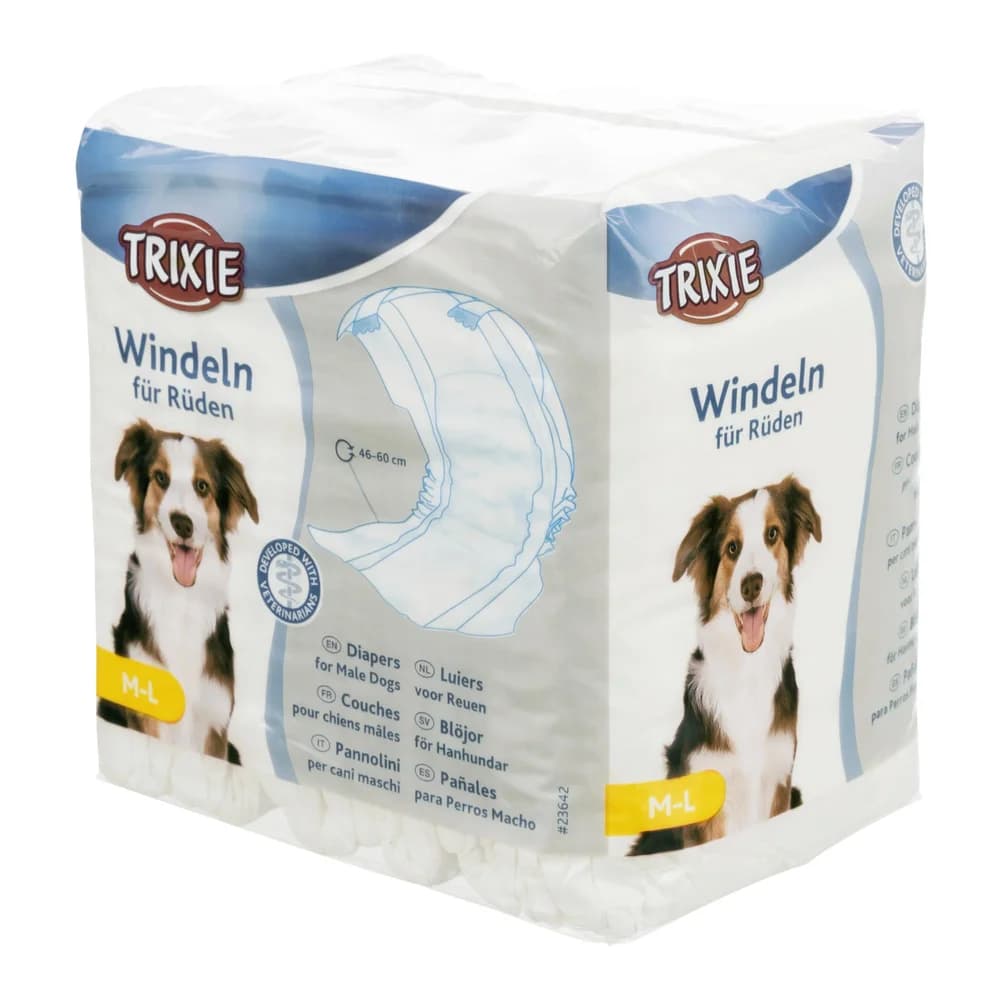 Trixie Rüdenwindeln - 12 Stück M-L / 46-60cm