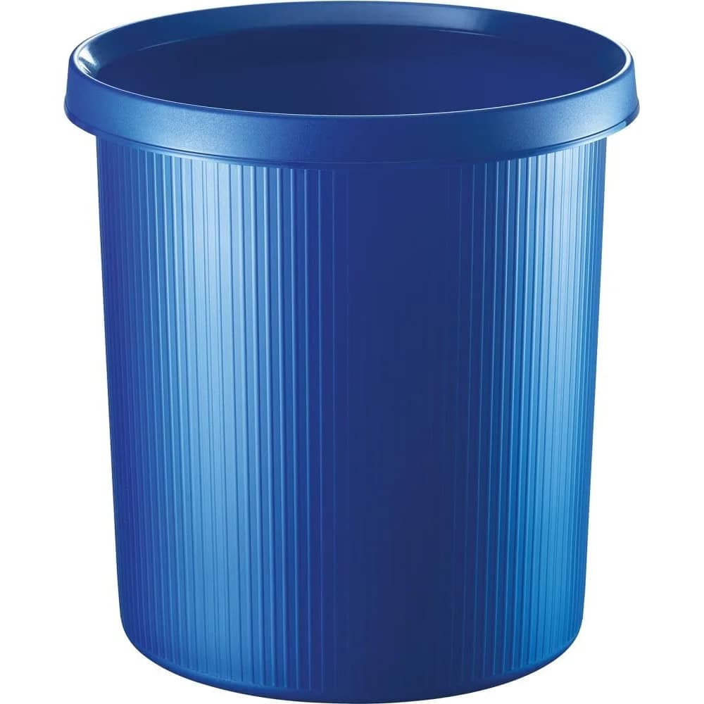 helit Papierkorb 18L - linear - blau