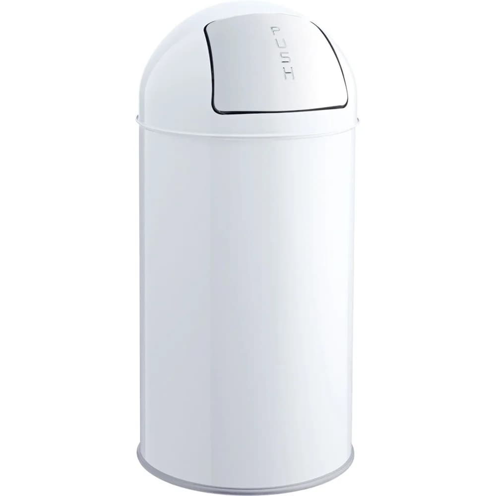 helit H2401705 - Push-Abfallbehälter „the dome“ 30 L, weiß - Weiß