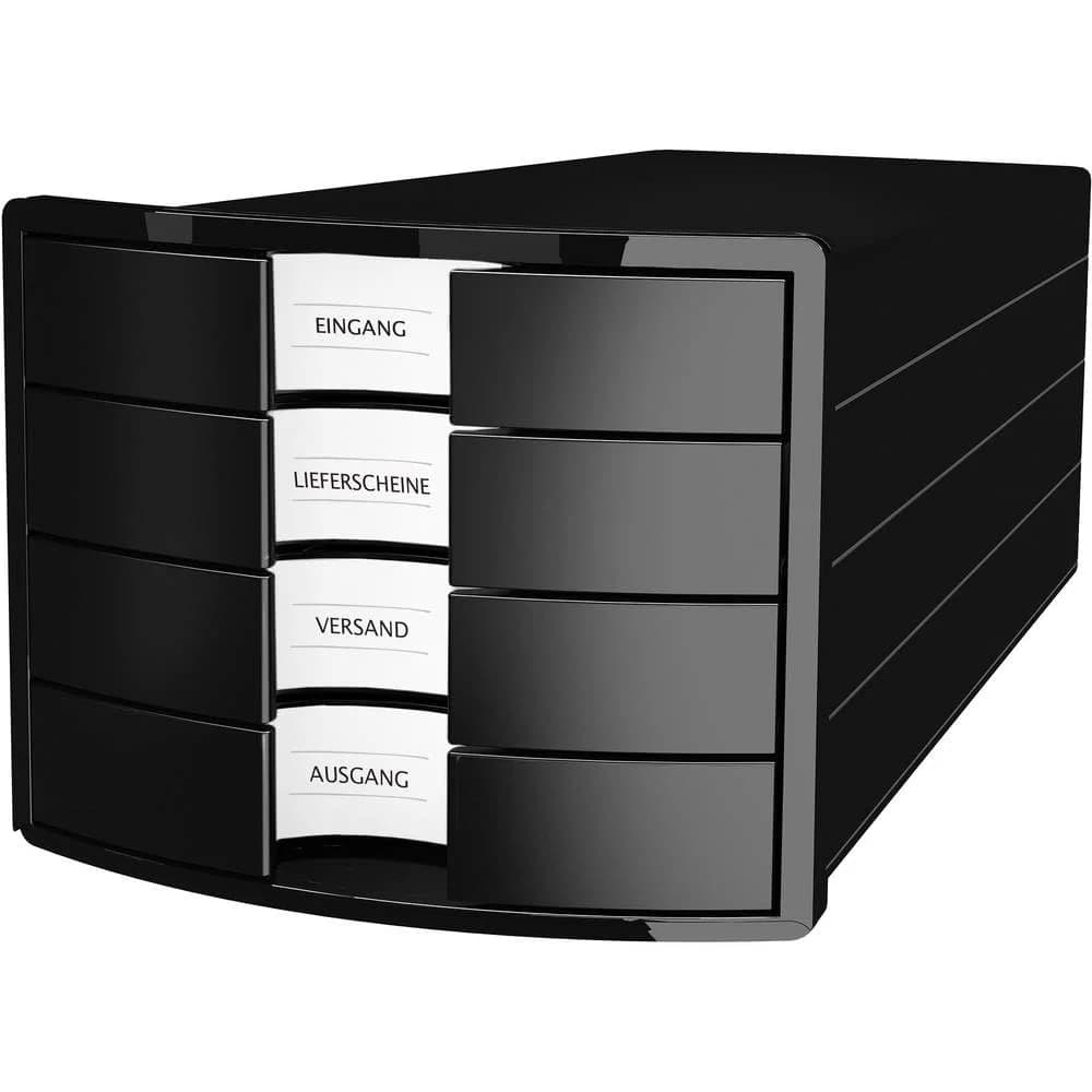 HAN Schubladenbox »IMPULS« DIN A4/C4 schwarz, 28x23.5x36.7 cm