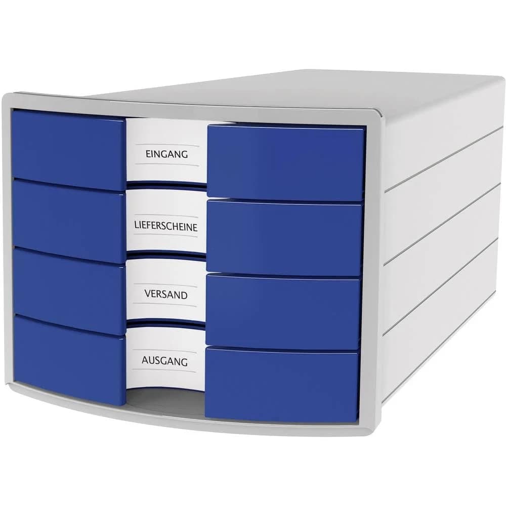 HAN Schubladenbox »IMPULS« DIN A4/C4 blau, 28x23.5x36.7 cm