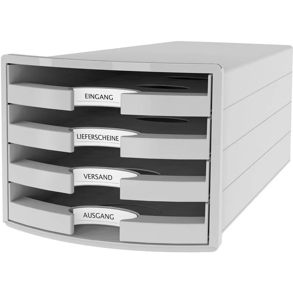 HAN Schubladenbox »IMPULS« DIN A4/C4 grau, 28x23.5x36.7 cm