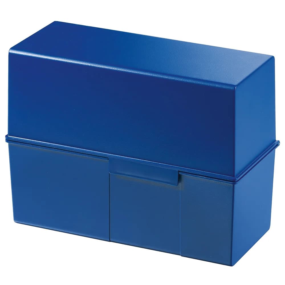 HAN Karteikartenbox DIN A5 Kunststoff 300 Karten Blau