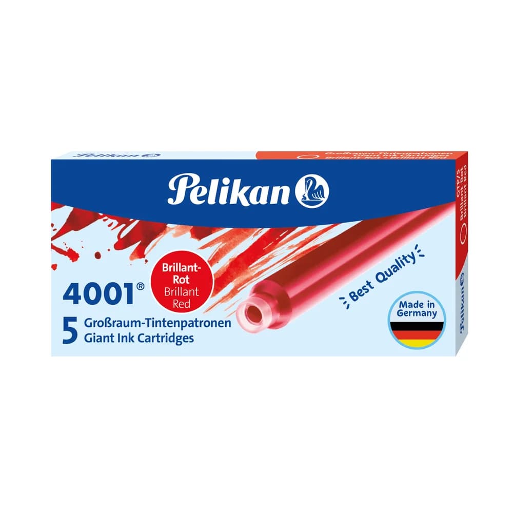 Pelikan Füllfederhalter Pelikan Großraum-Tintenpatronen 4001 GTP/5, rot