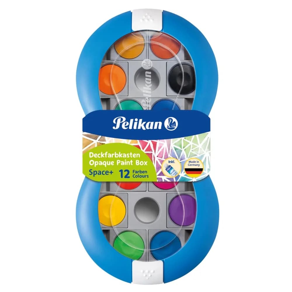 Pelikan 724617 Farbkasten Space+ blau 12 Farben inkl. 7,5 ml Deckweiß(T)