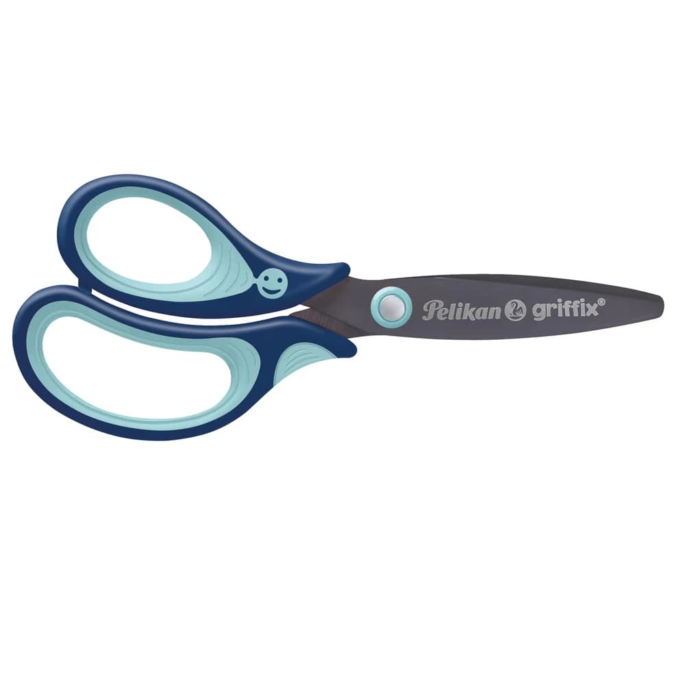Pelikan Schere Griffix SC1LB blau, für Linkshänder, auf Blisterkarte