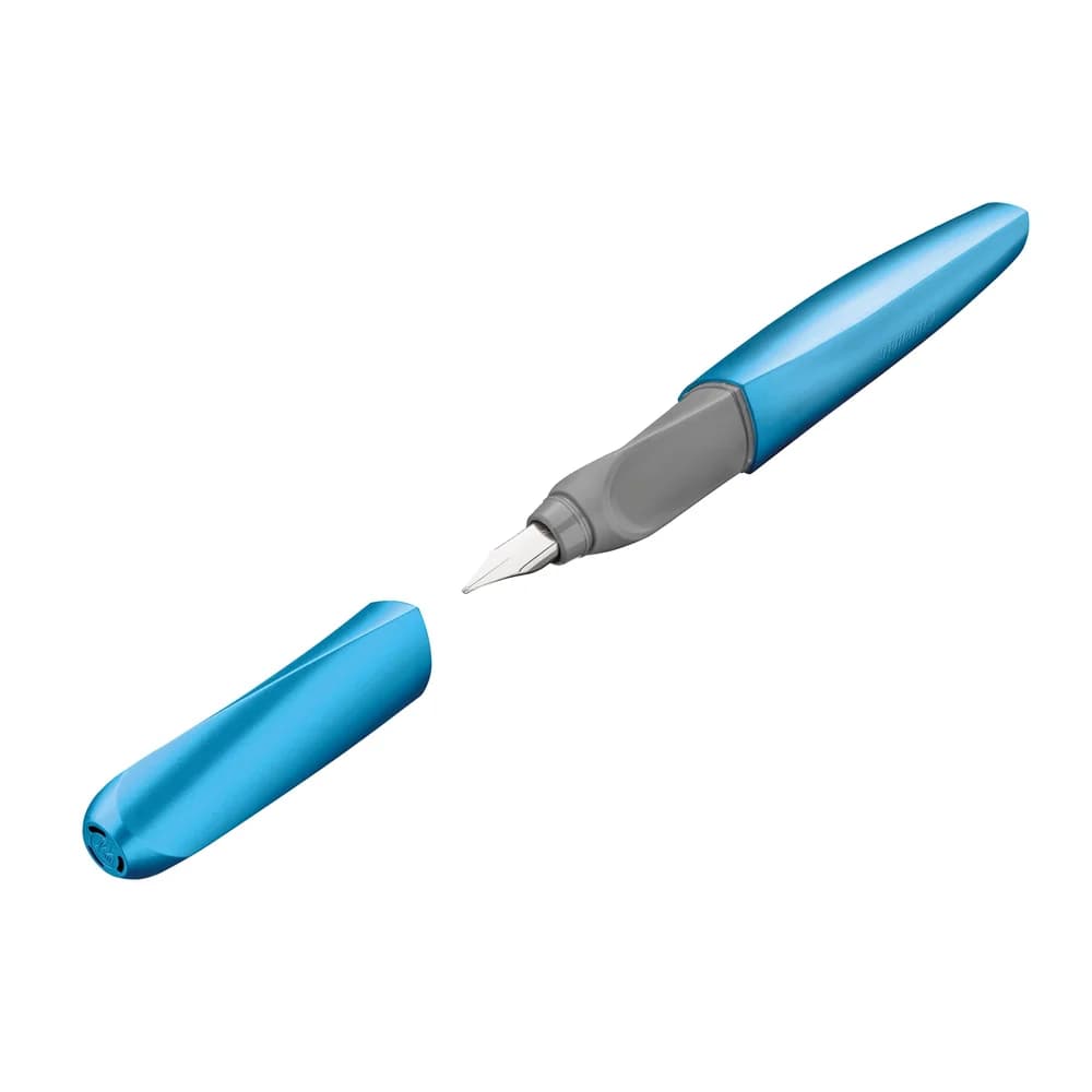 Pelikan Twist Füllhalter Frosted Blue, blau-metallic