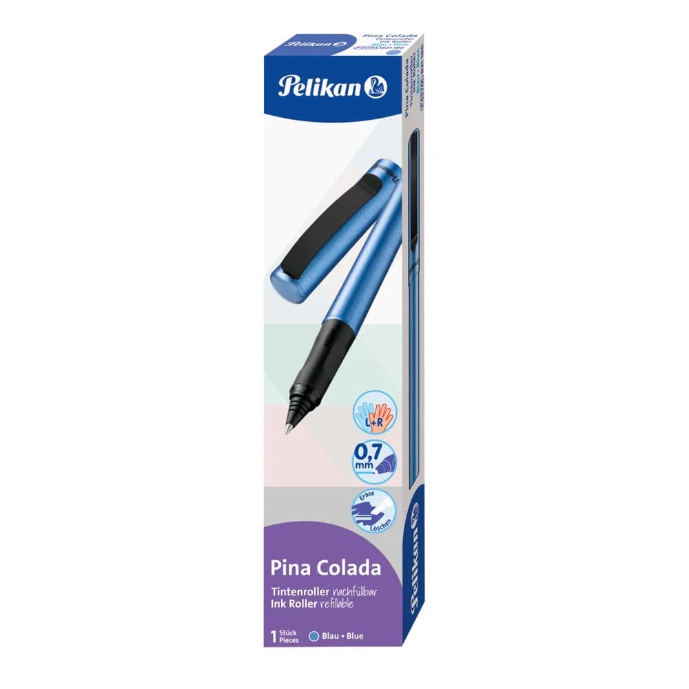Pelikan 821186 Tintenroller Pina Colada blau +1 Tintenpatrone Faltschachtel