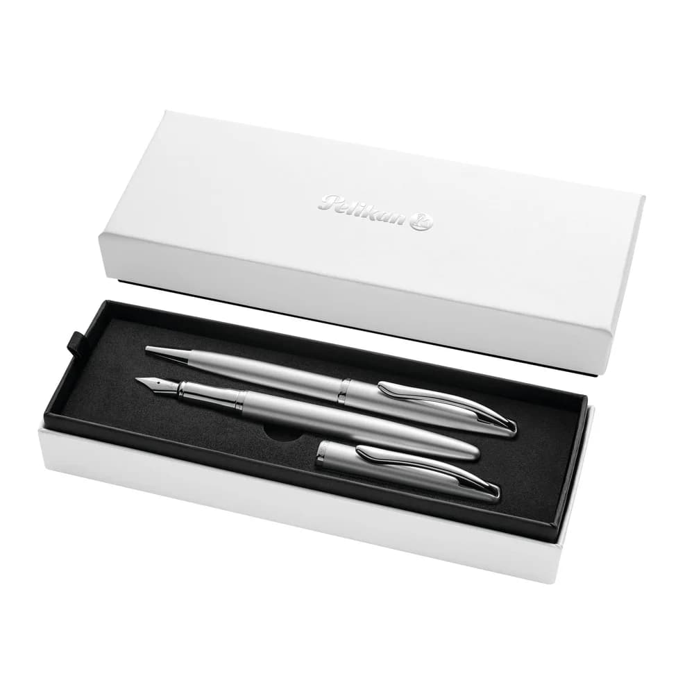 Pelikan Füllfederhalter Pelikan Füller & Kugelschreiber Jazz Noble Elegance K/P36 Silber