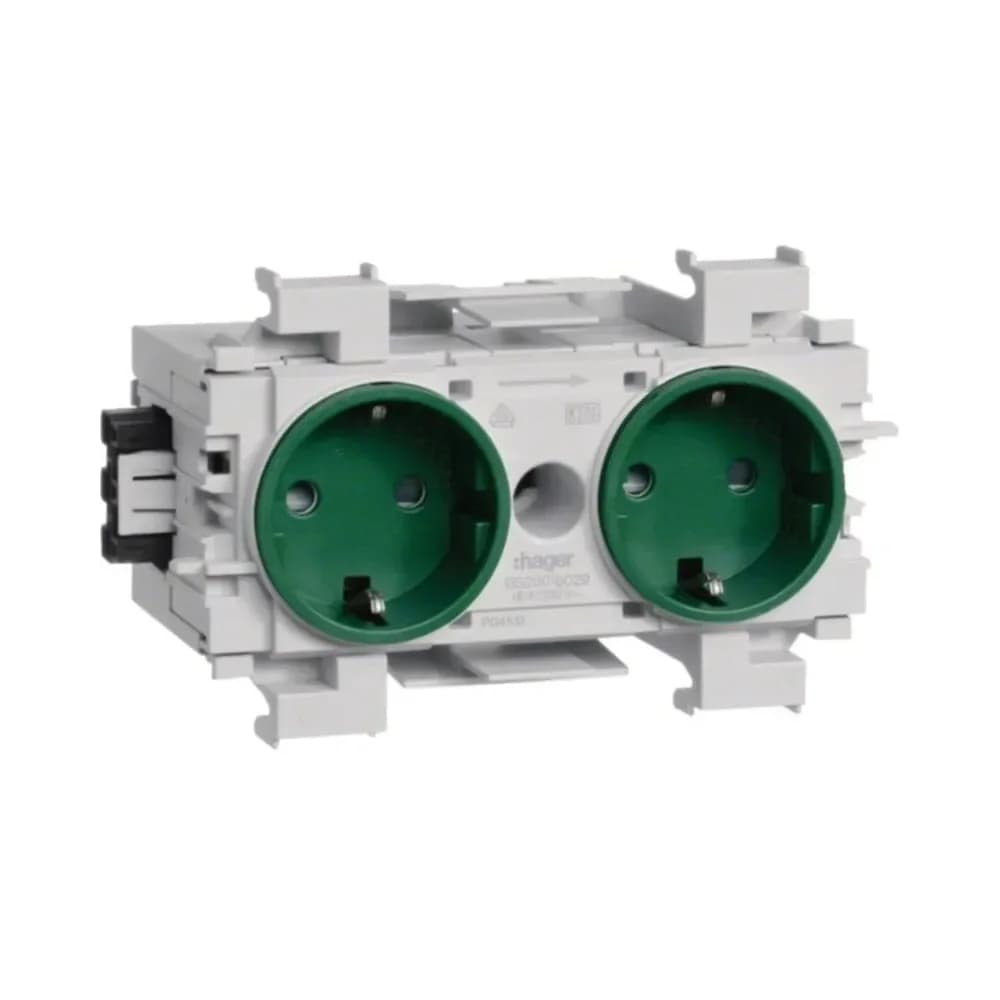 Tehalit Steckdose 2-fach gr GS2001 mgn