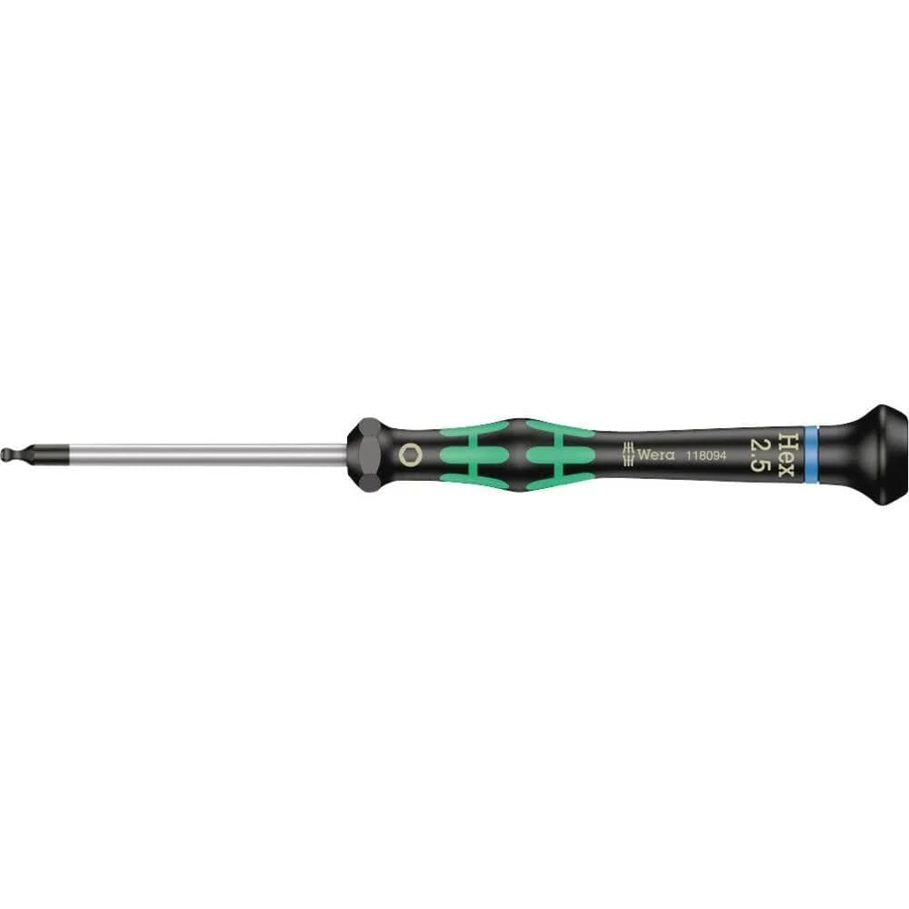 Wera 2052 Elektroniker-Sechskant-Kugelkopfschraubendreher, 2,5 x 60 mm