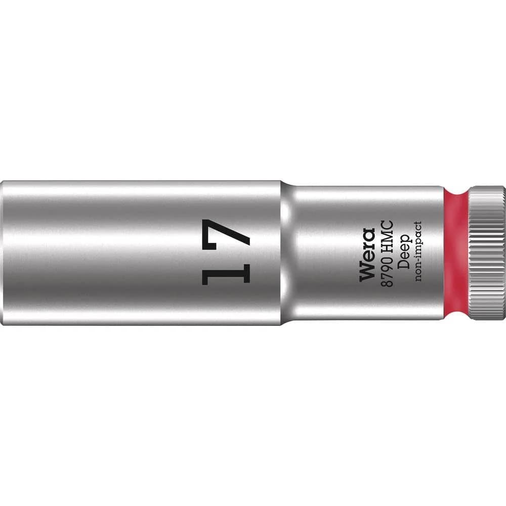 Wera Steckschlüsseleinsatz 8790 HMC Deep, 1/2", 17 mm, Rot