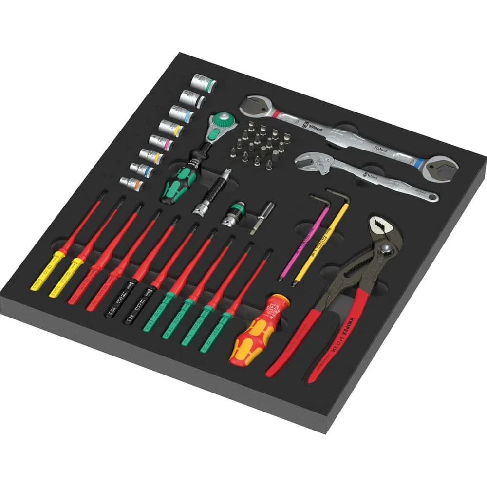 WERA 05150153001 - Schaumstoffeinlage Kraftform Kompakt Wartung Set 1