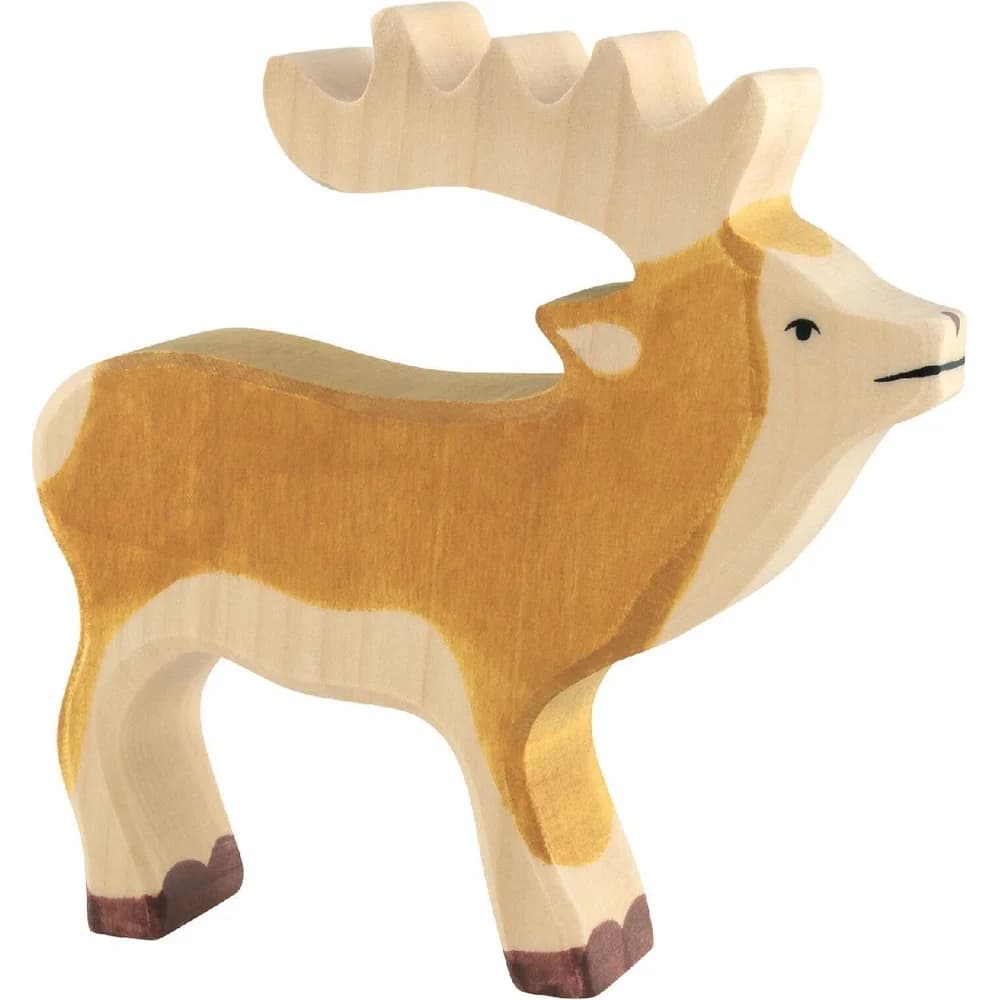 Holztiger Spielfigur Hirsch