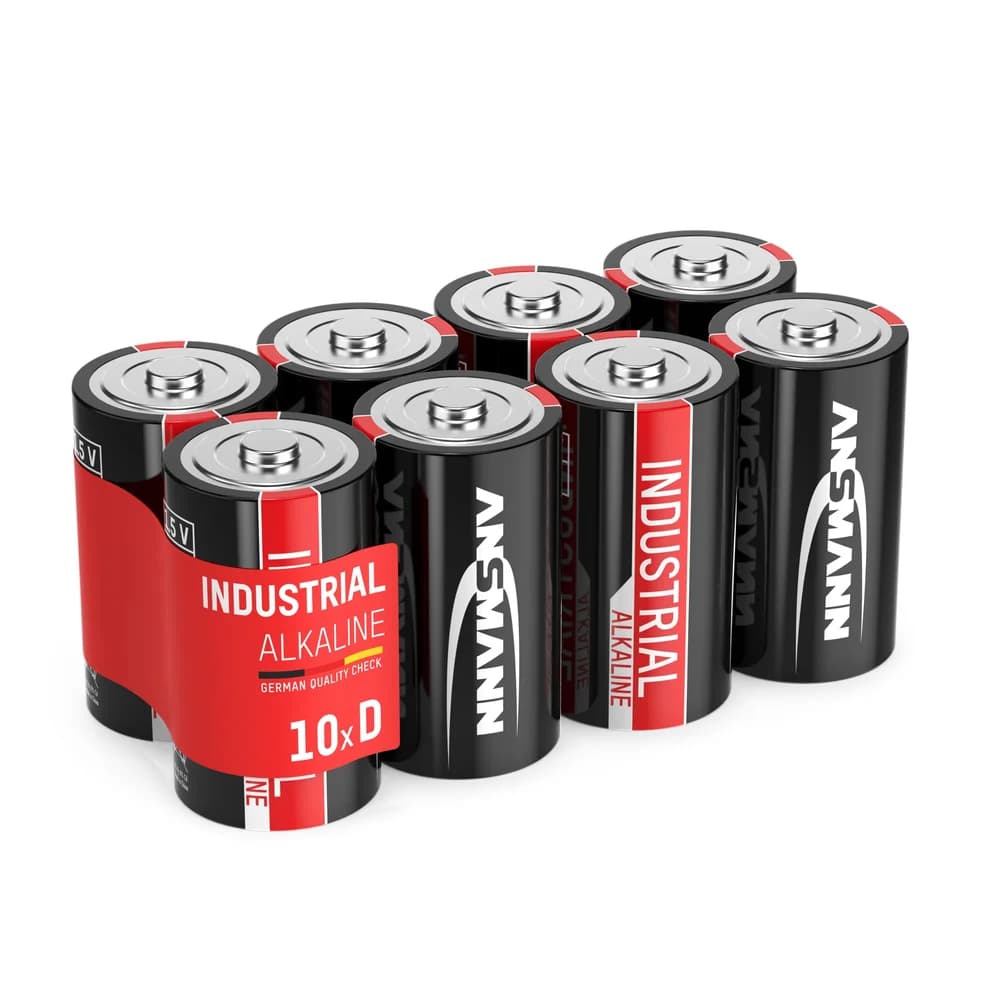 ANSMANN Industrial Alkaline-Batterien Mono D / LR20 1,5 V – 10er Pack