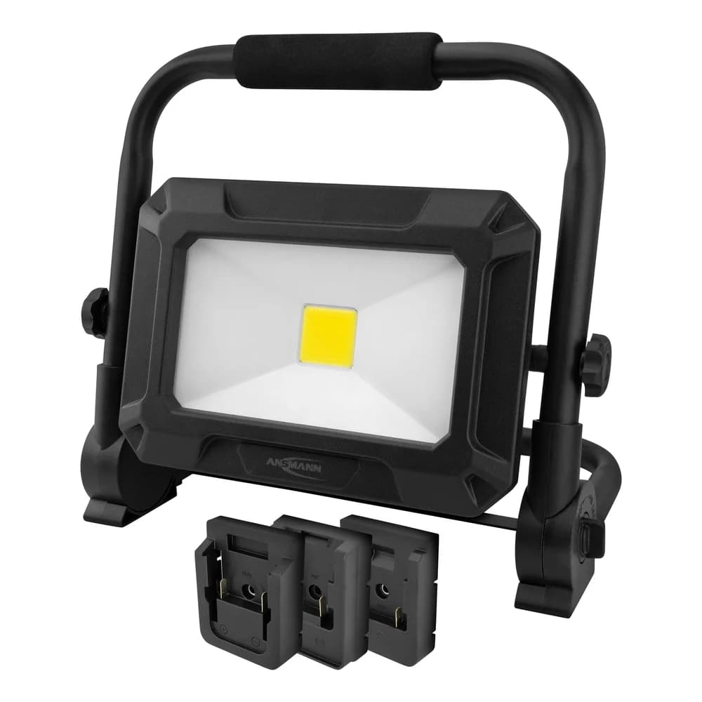 ANSMANN AG Arbeitsleuchte für Bosch, Makita, Milwaukee/Dewalt 1600-0713, klappbar